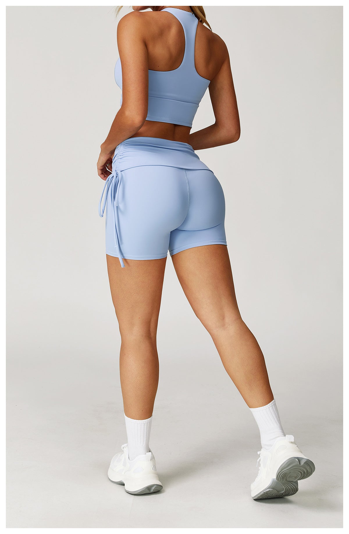 Racerback Top & Ruched Shorts Set