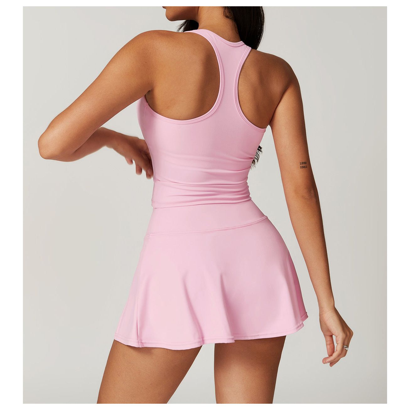 Performance Skirted Workout Set with Built-In Shorts
