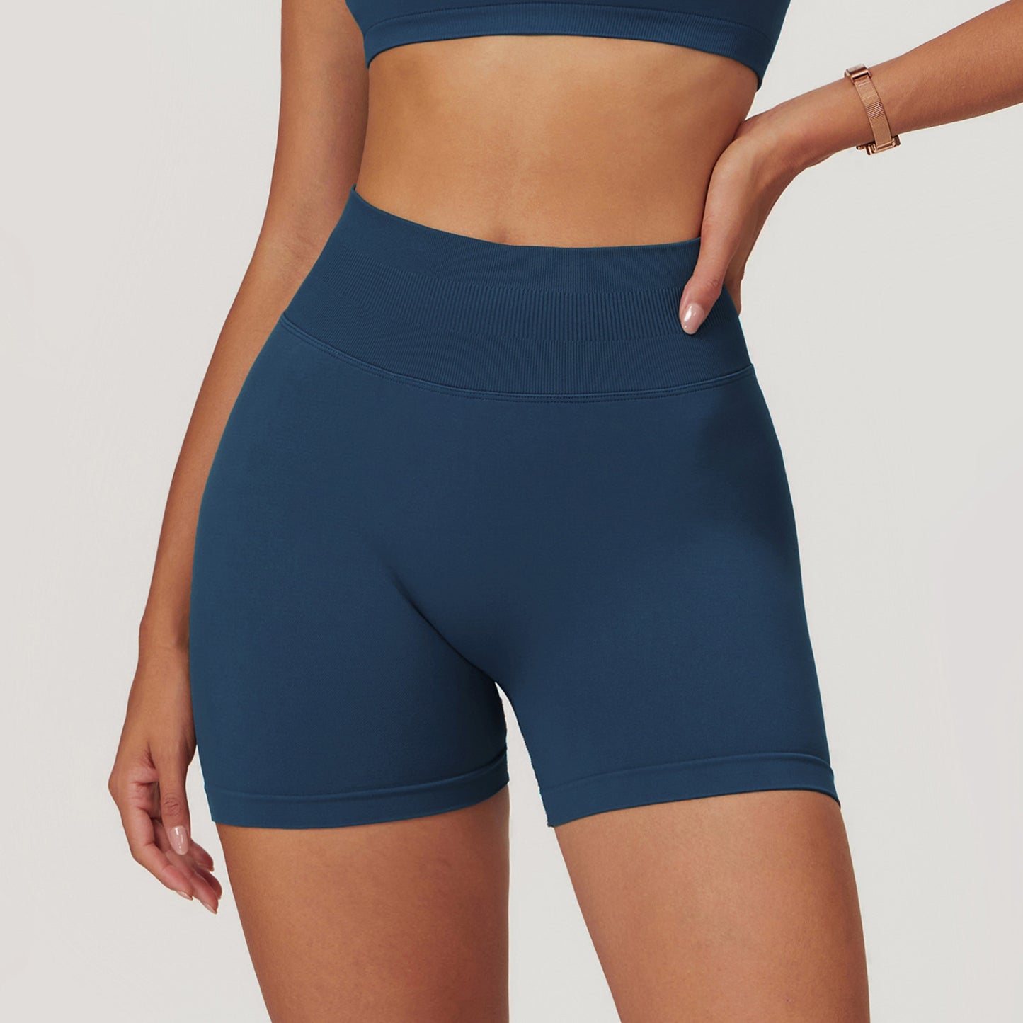 Seamless High-Waist Yoga Shorts