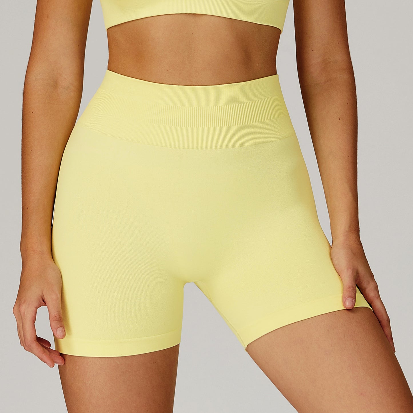 Seamless High-Waist Workout Shorts