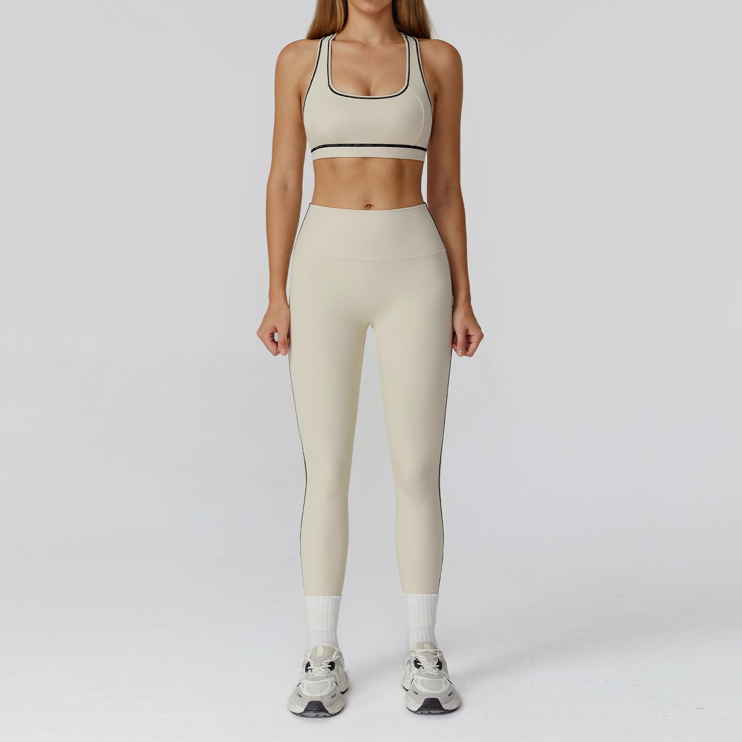 Racerback Sports Bra & Crossover Leggings Set