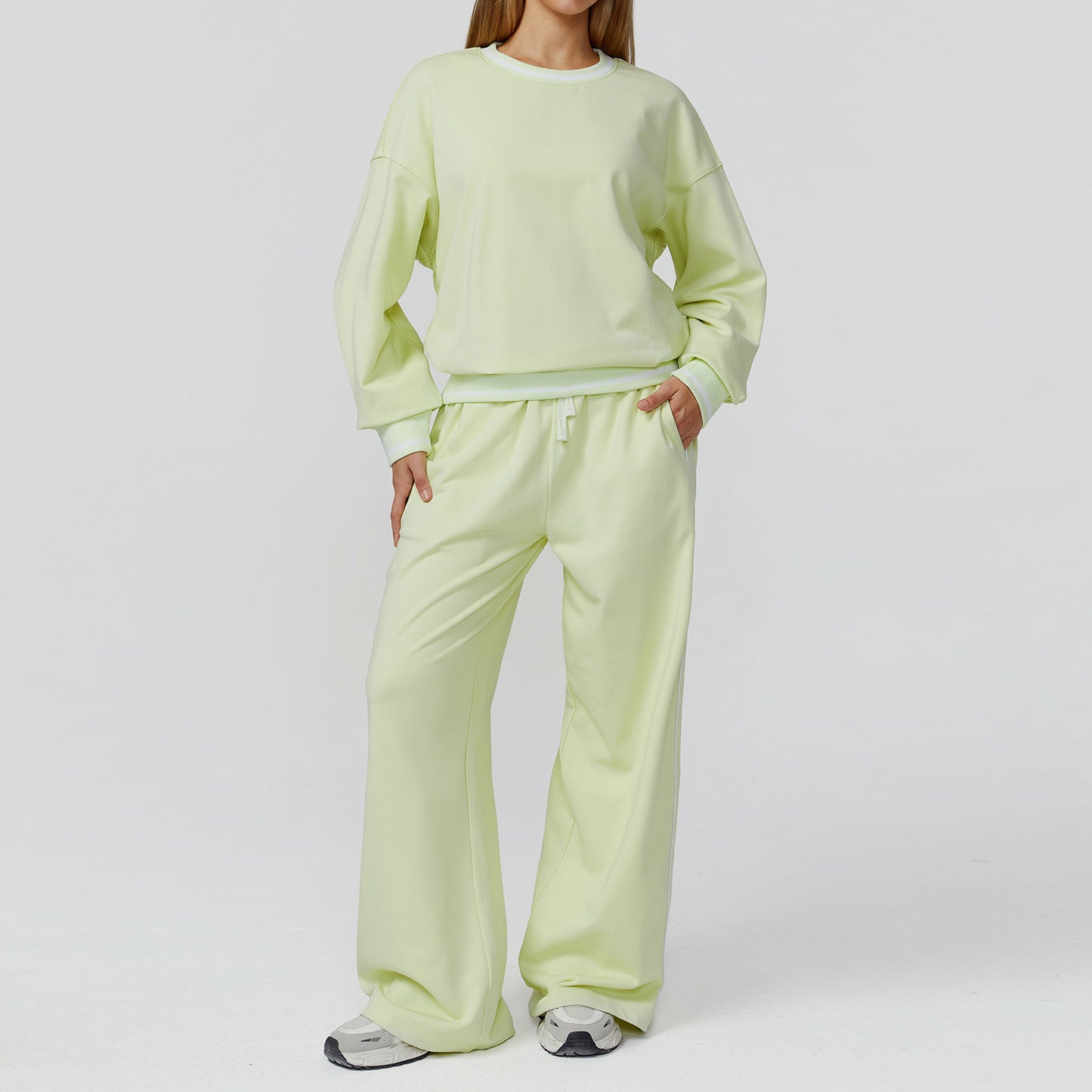 EaseFlow Oversized Sweatshirt & Wide-Leg Pant Set
