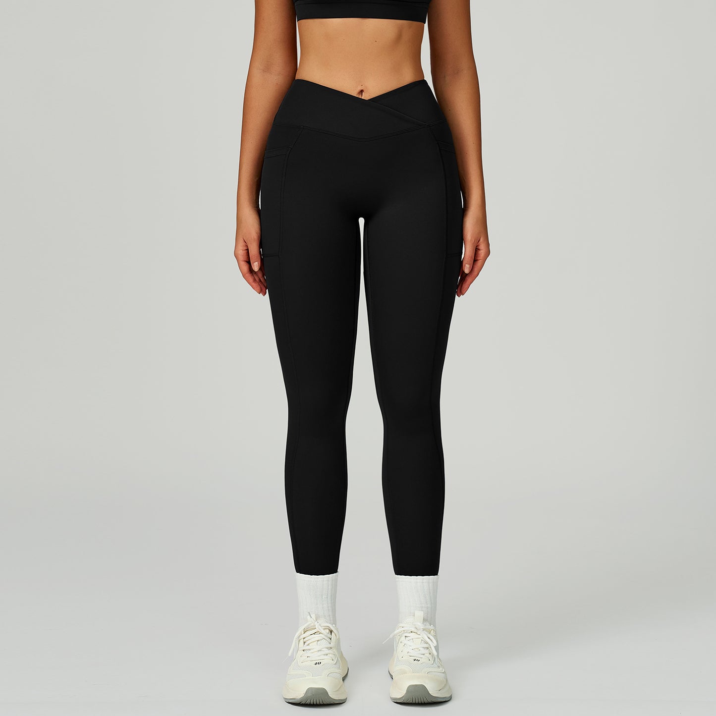 Cross-Waist Pocket Leggings