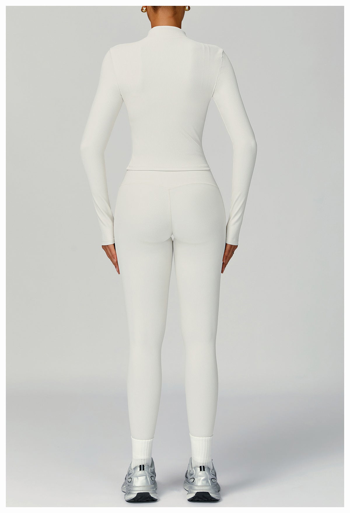 3-Piece Zip Jacket, Sports Bra & High-Waist Legging Set