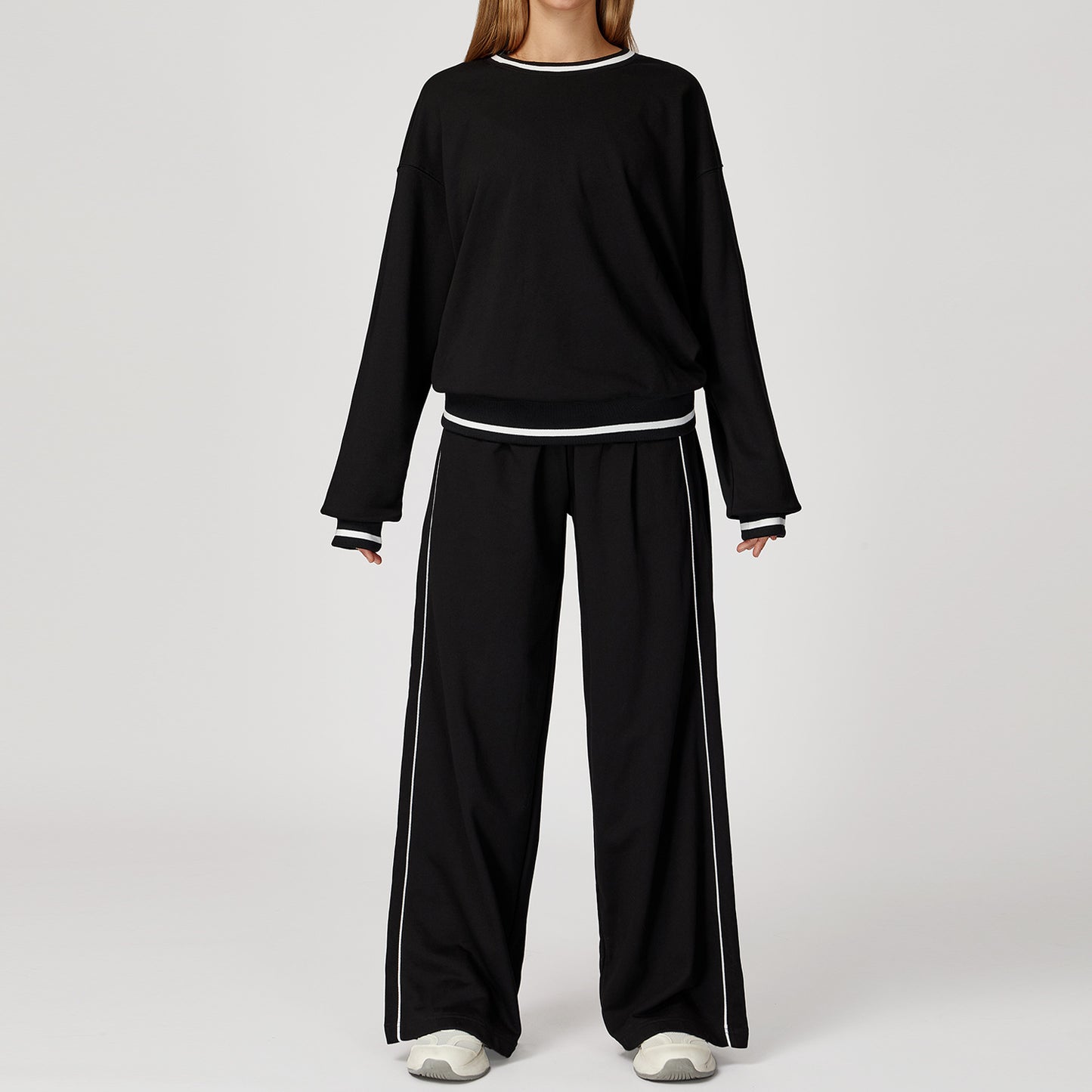 EaseFlow Oversized Sweatshirt & Wide-Leg Pant Set