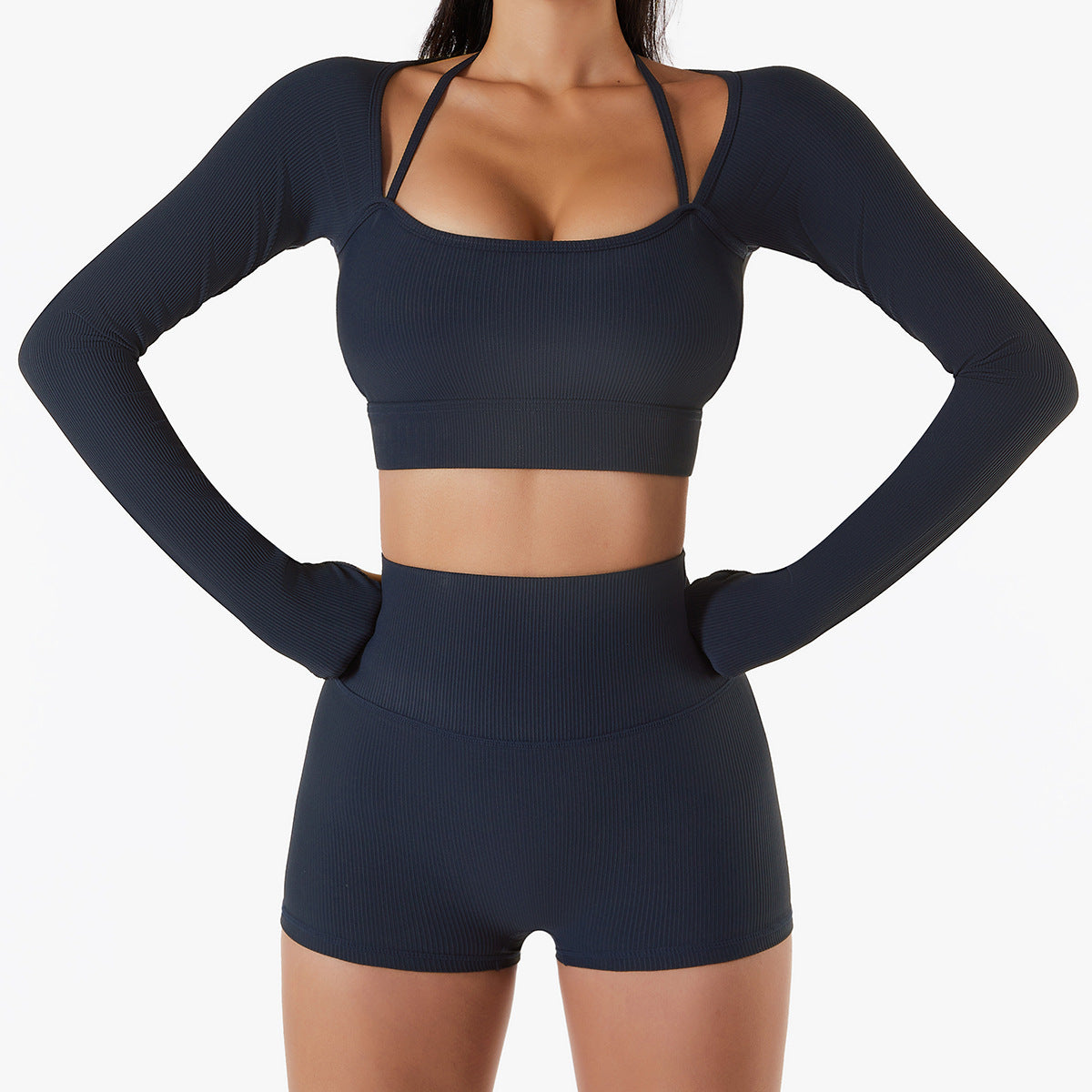 Ribbed Motion Long Sleeve Set