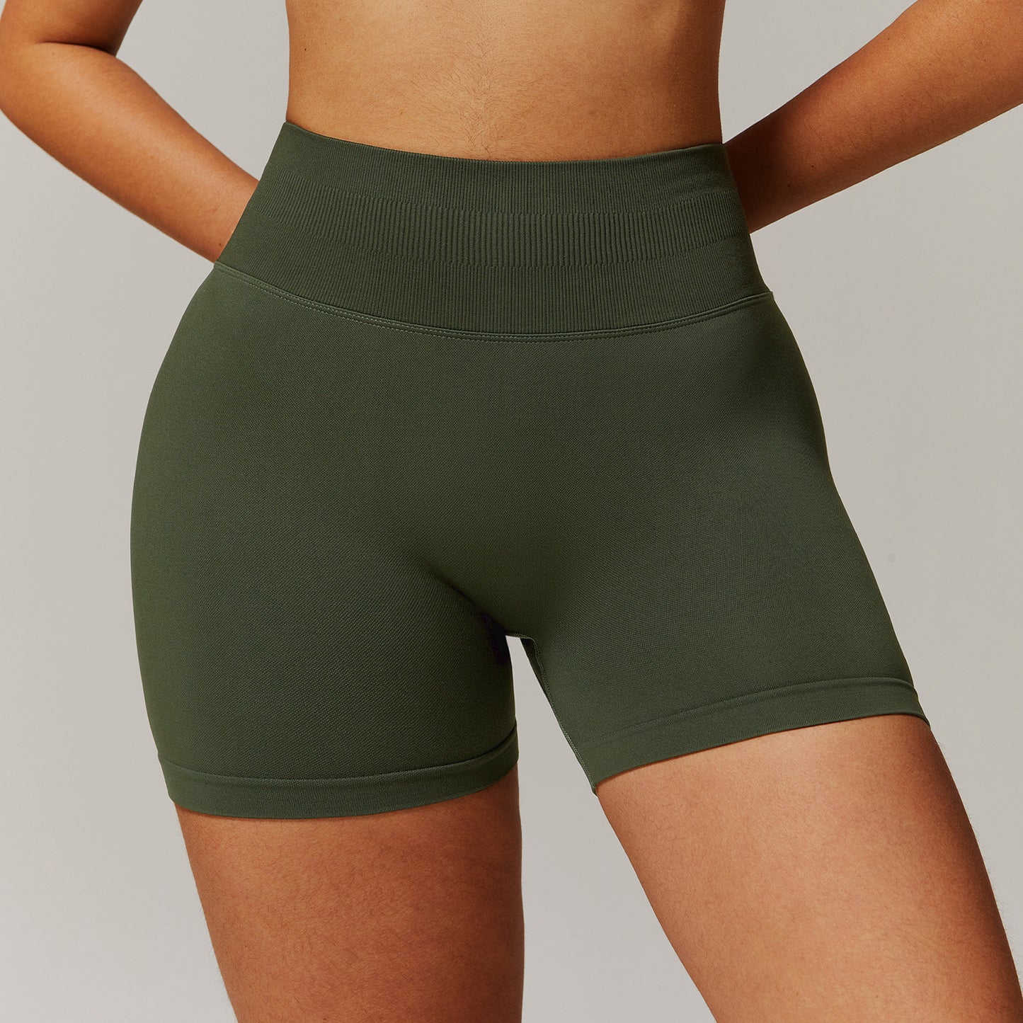 Seamless High-Waist Yoga Shorts