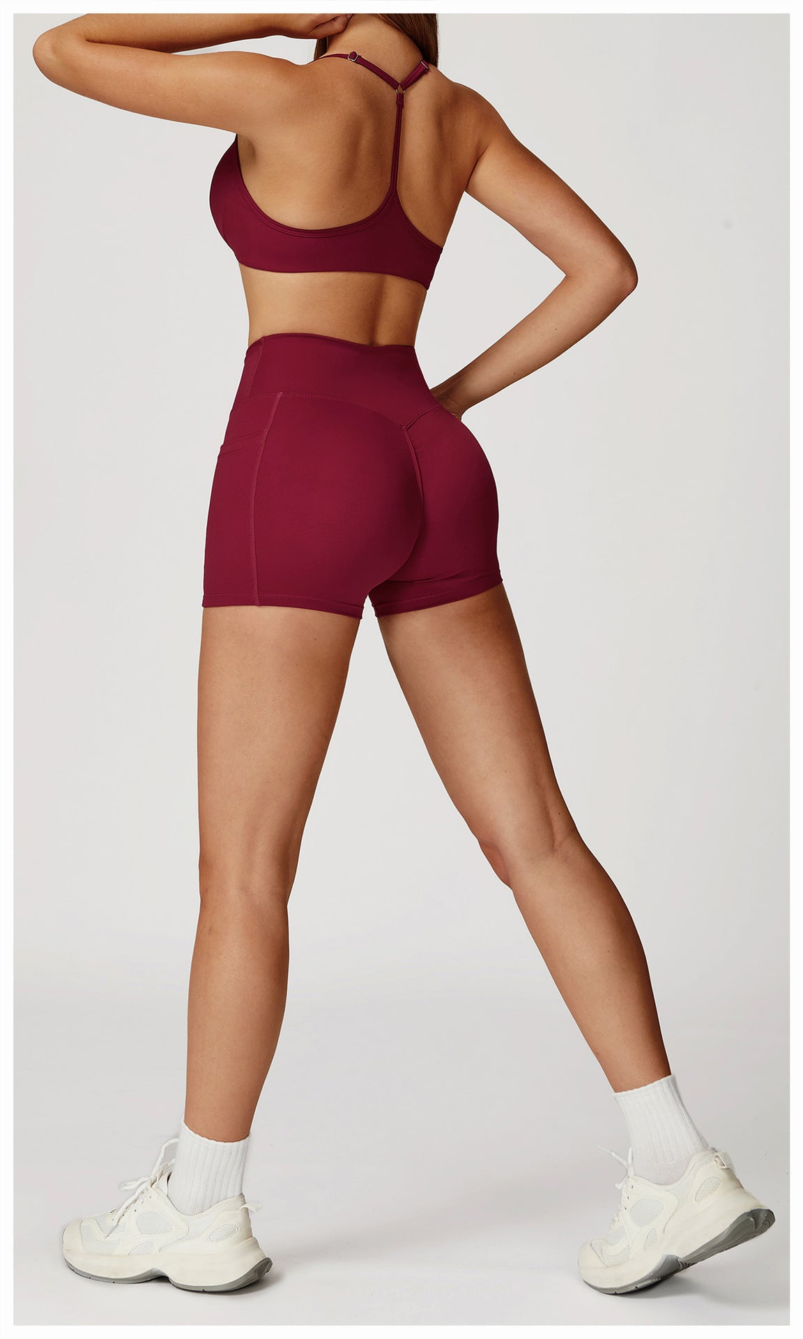 Strappy Sports Bra & Crossover Shorts Set