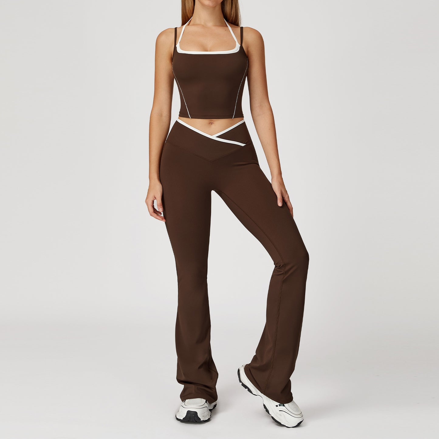 CurveFlex Strappy Tank & V-Waist Flare Leggings Set