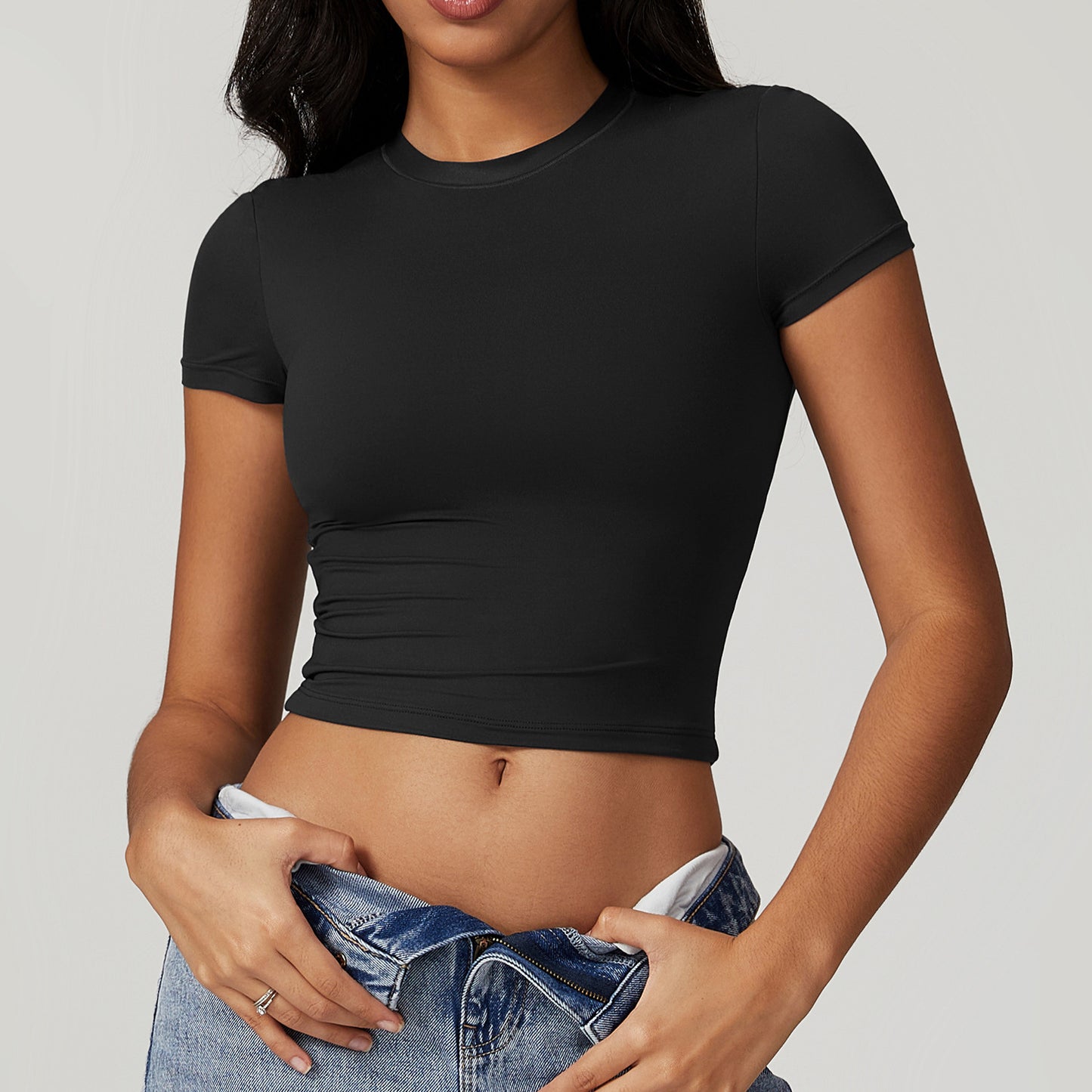 SculptFit Short Sleeve Crop Top