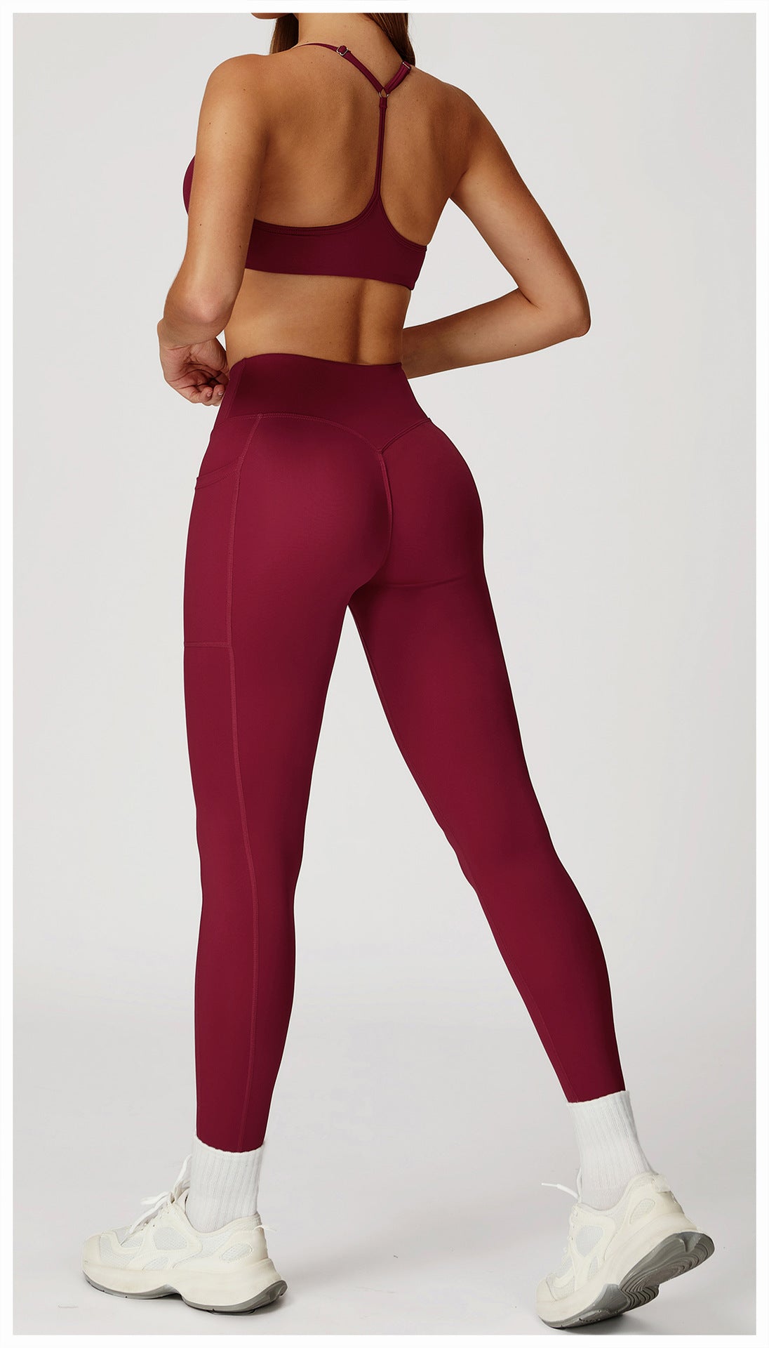 Strappy Sports Bra & Crossover Leggings Set