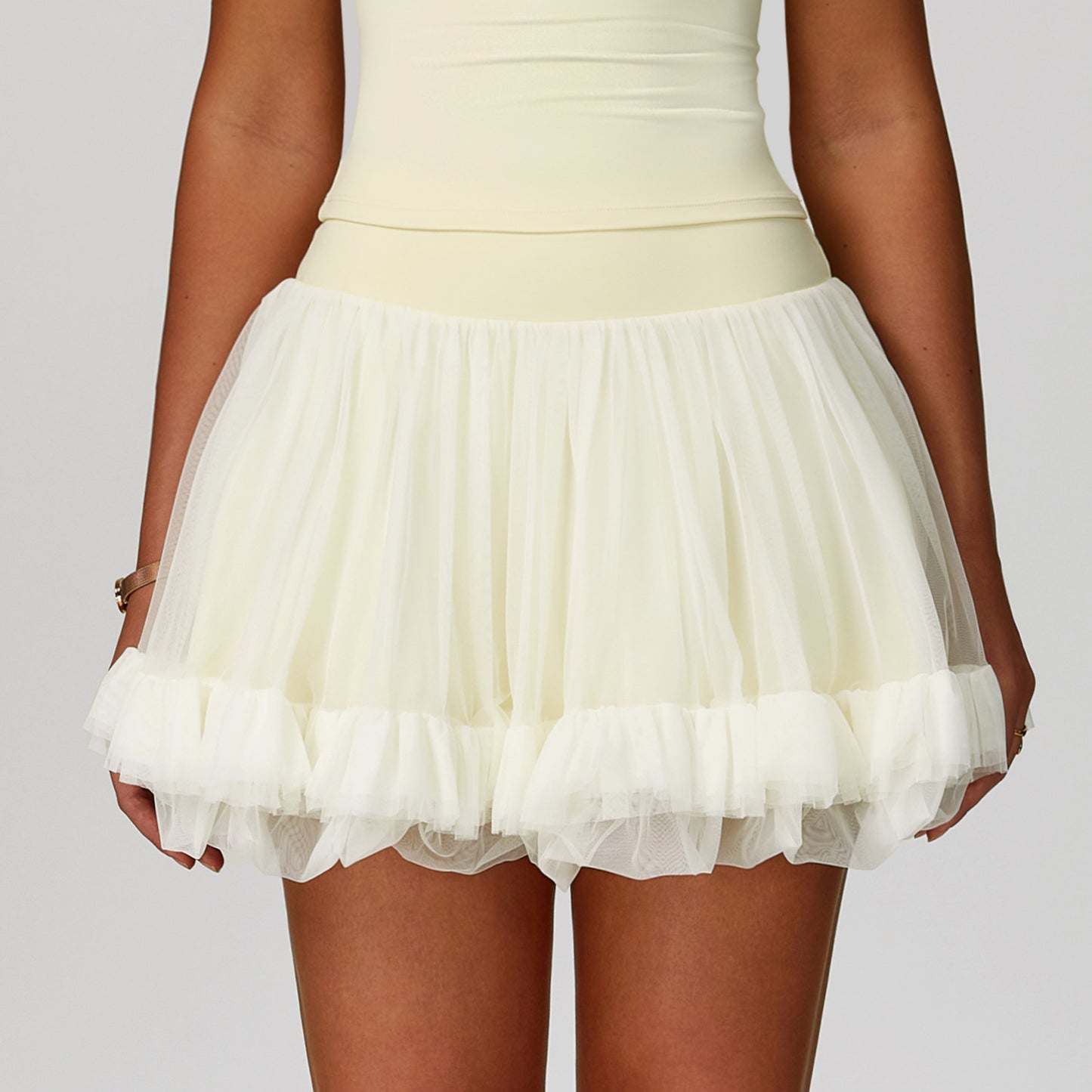 Ruffle Layered Skort with Hidden Pocket