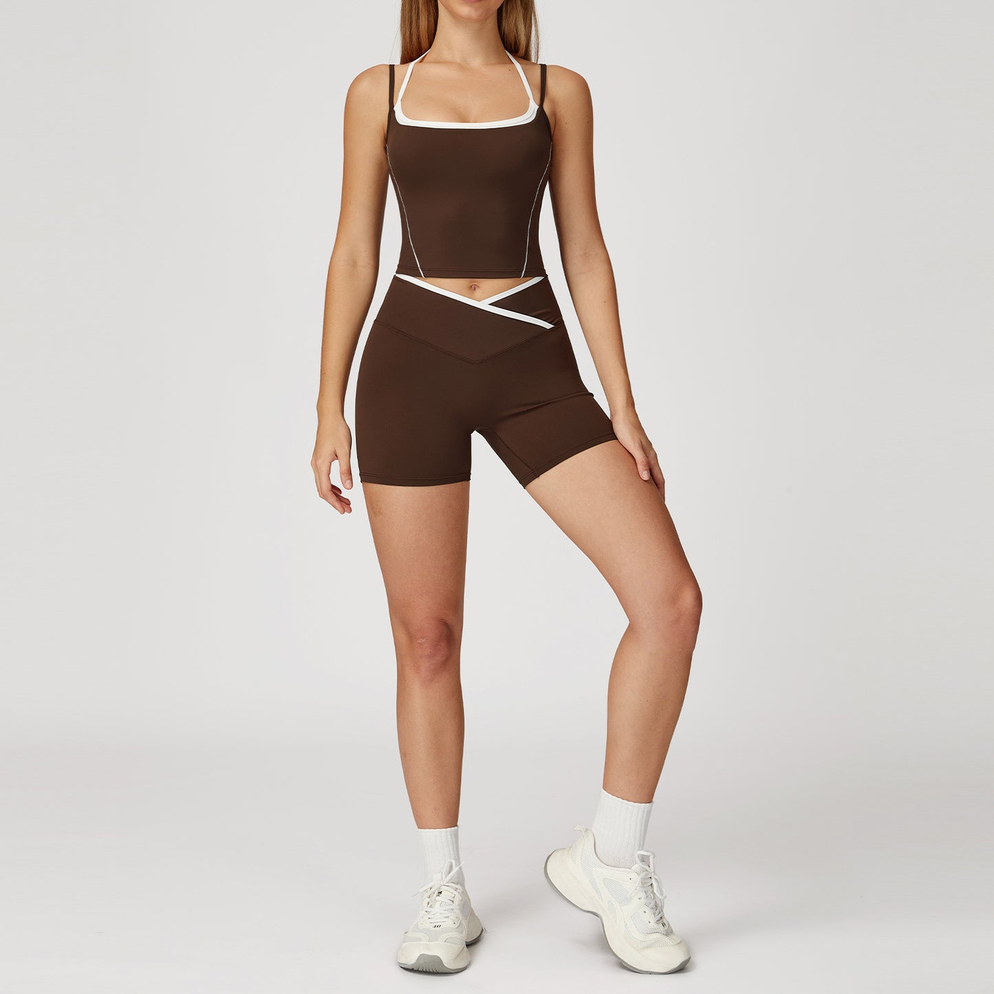 CurveFlex Strappy Tank & V-Waist Shorts Set