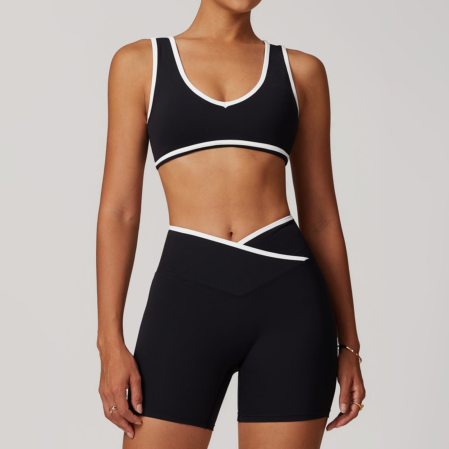 Cross-Waist Studio Shorts