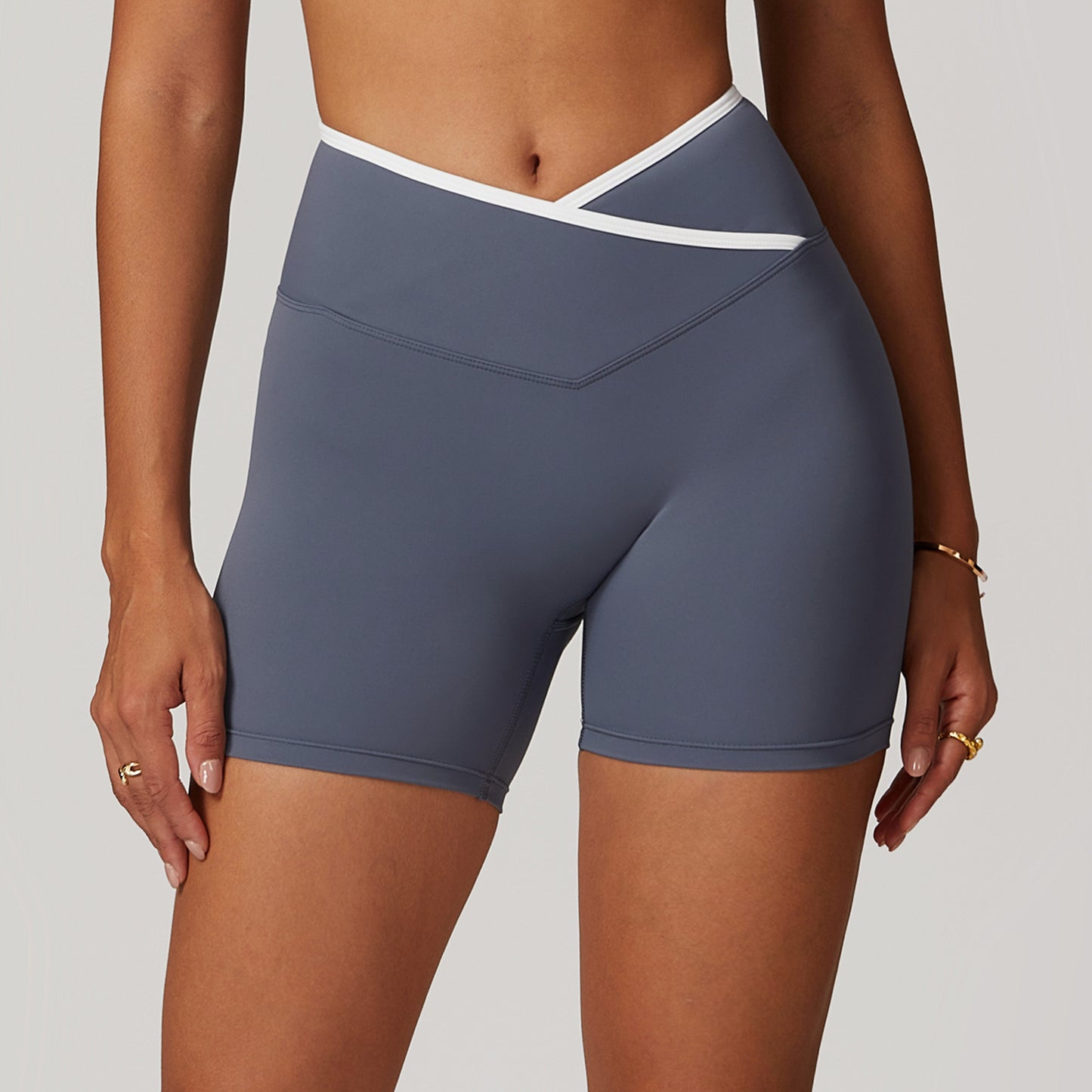 Crossover Waist Workout Shorts