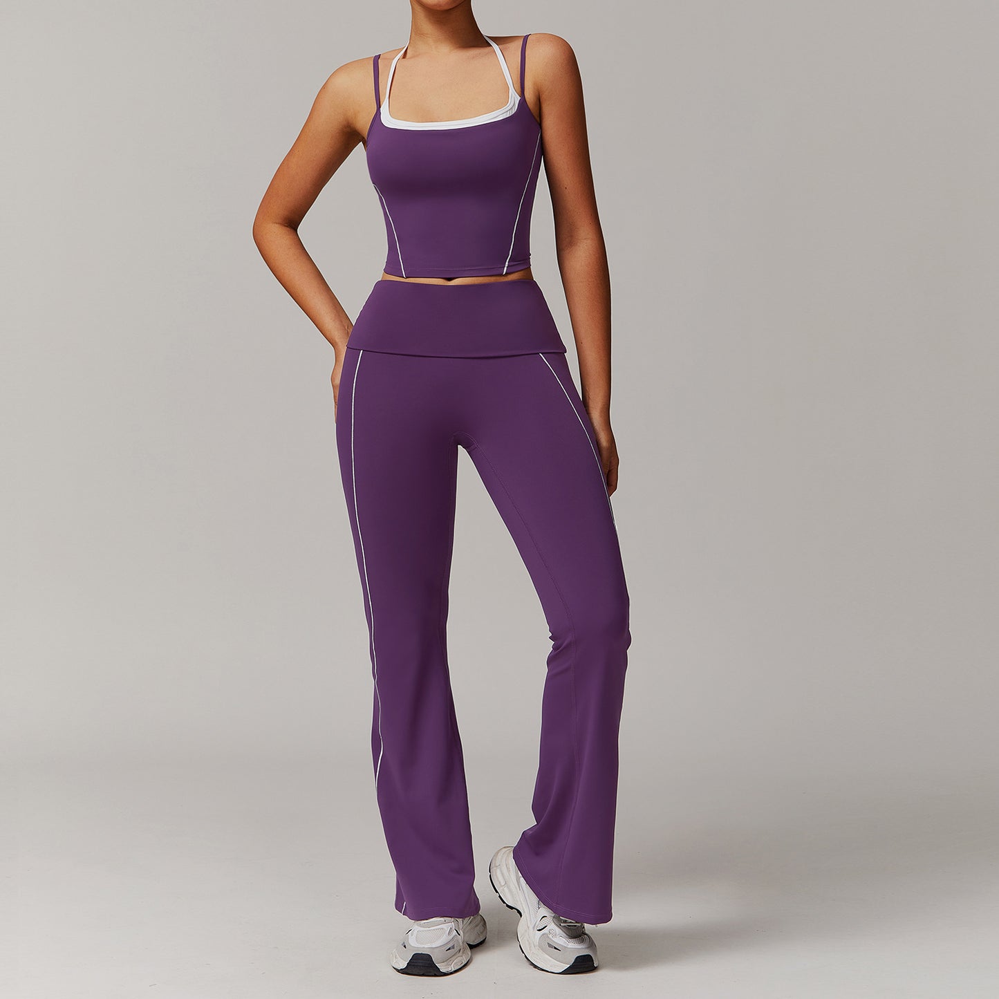 CurveFlex Strappy Tank & Flare Leggings Set