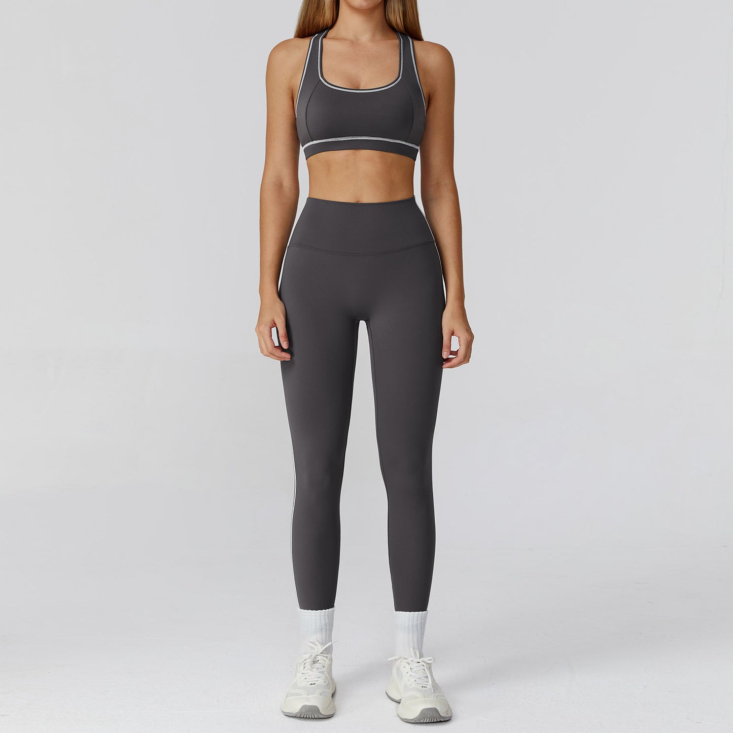 Racerback Sports Bra & Crossover Leggings Set