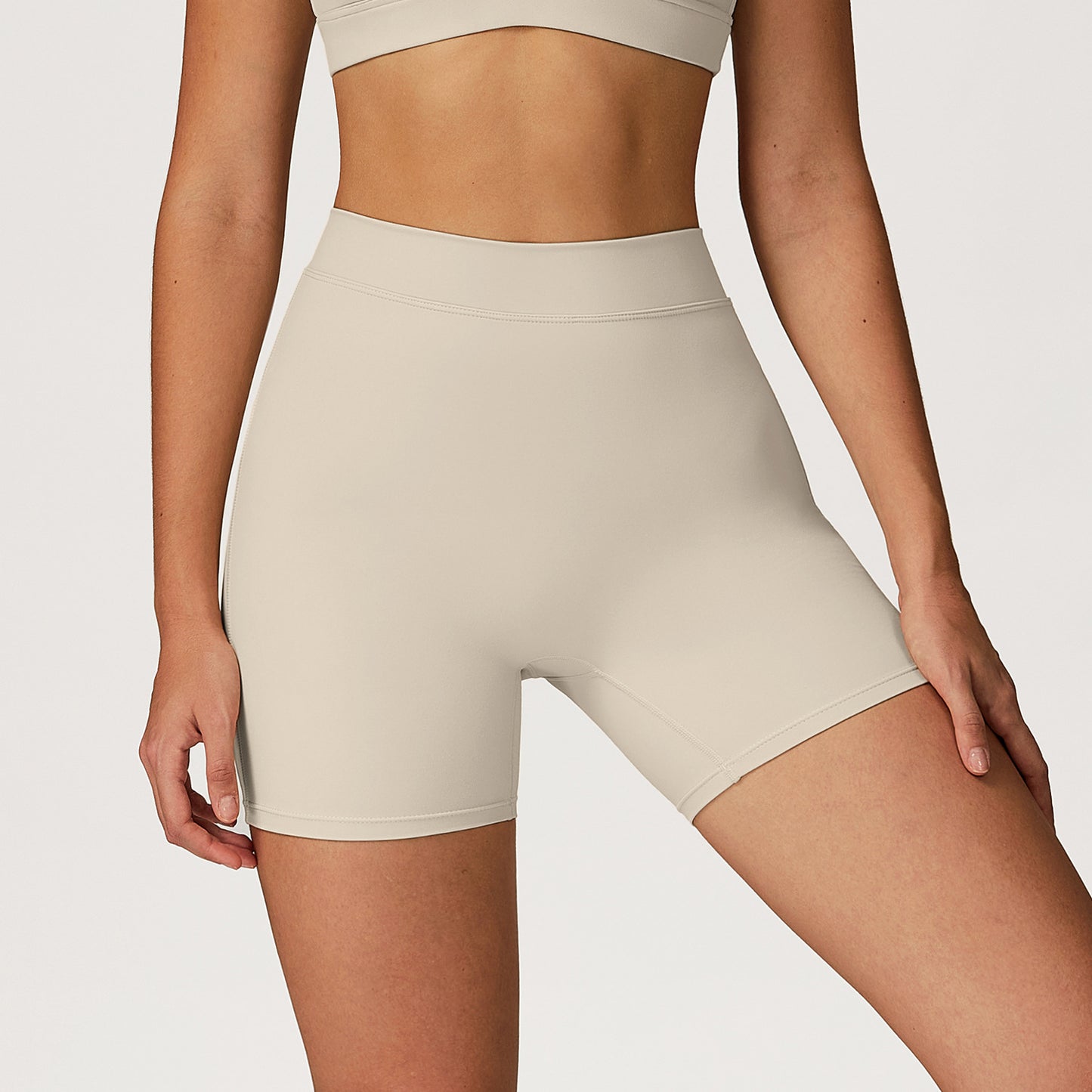 High-Waist Compression Workout Shorts