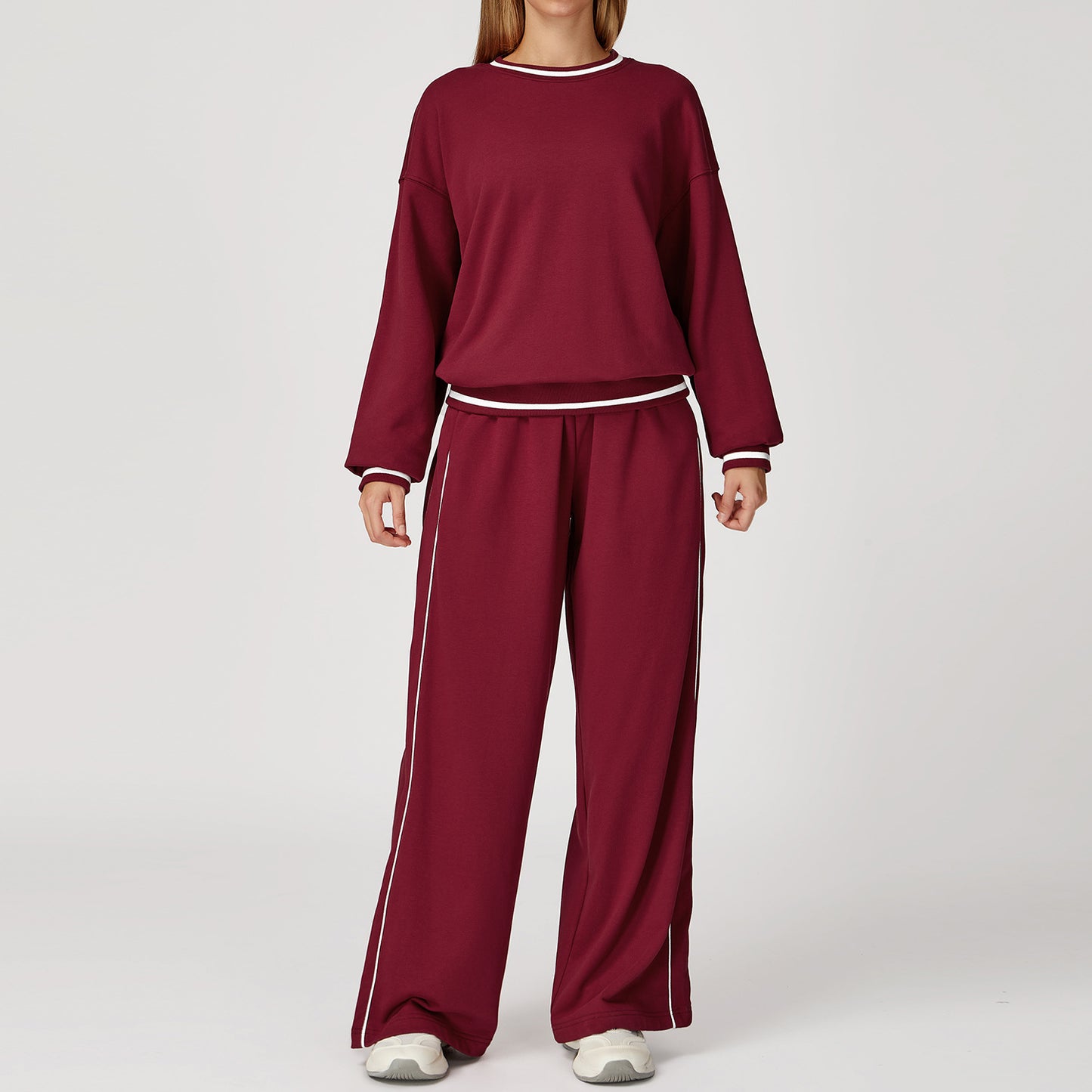 EaseFlow Oversized Sweatshirt & Wide-Leg Pant Set