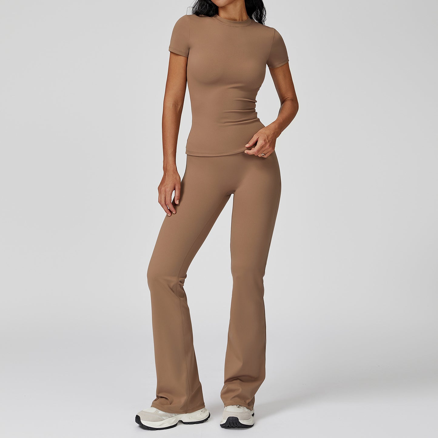 Sculpt Fit Short Sleeve & Flare Pants Set
