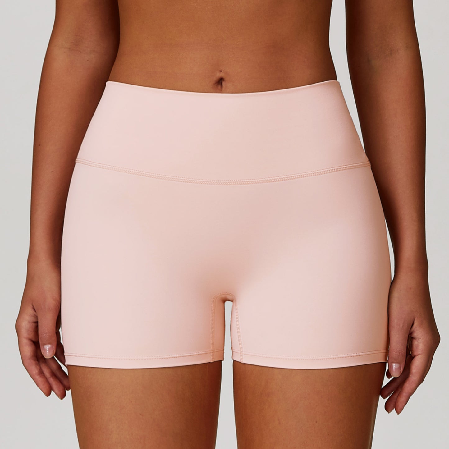 Crossover Waist Seamless Yoga Shorts