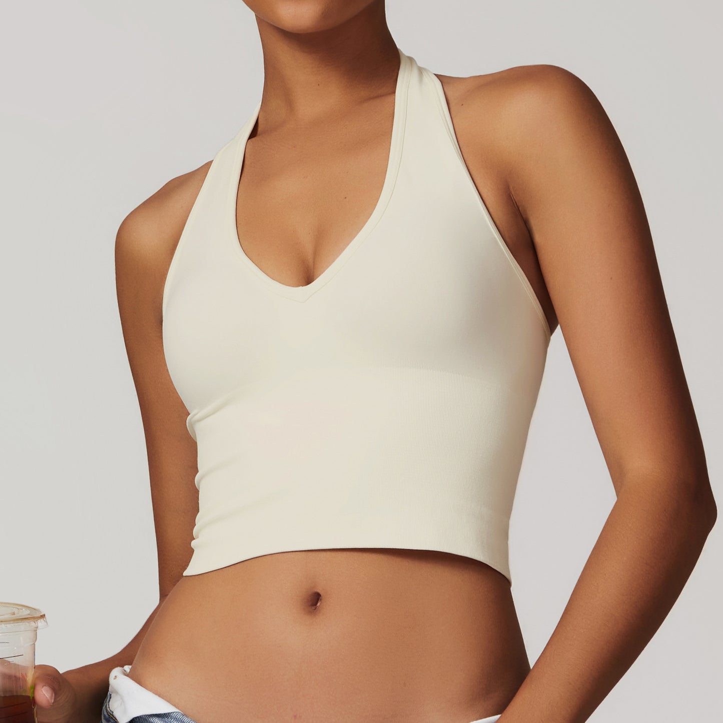 Seamless Halter Yoga Sports Bra