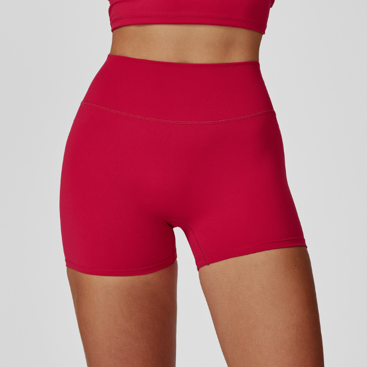 High-Waist Ruched Yoga Shorts