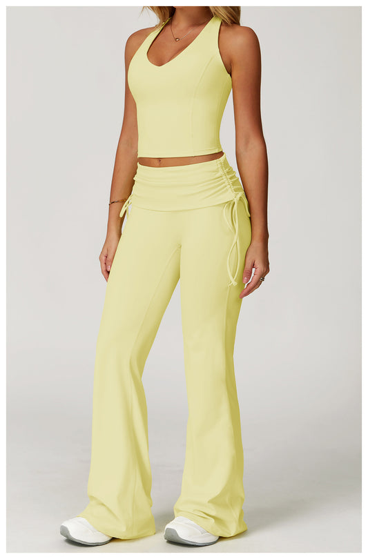 Racer Back Top & Flare Pants Set