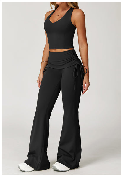 Racer Back Top & Flare Pants Set