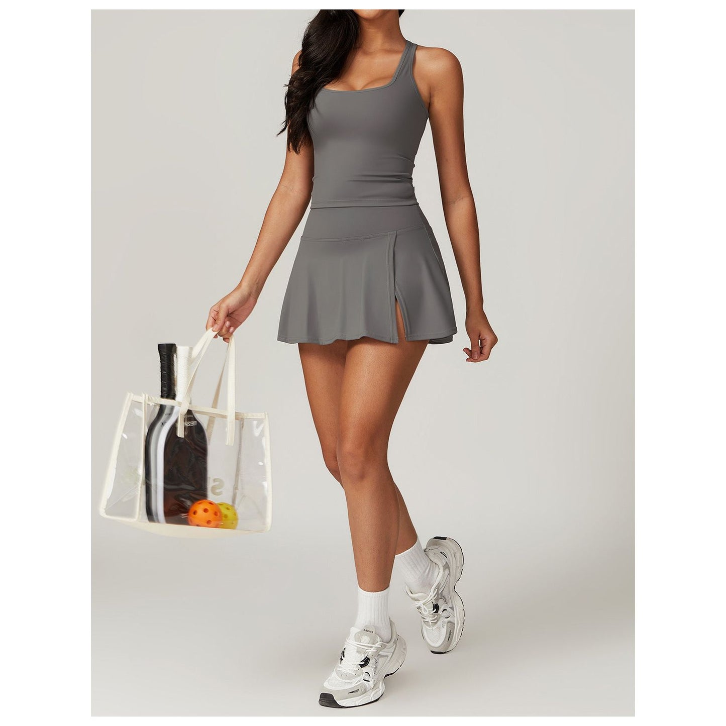 Performance Skirted Workout Set with Built-In Shorts