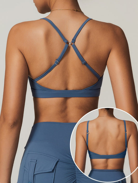 Ruched Crossback Sports Bra