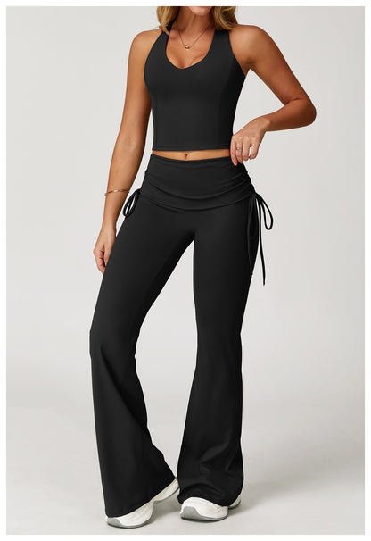 Racer Back Top & Flare Pants Set
