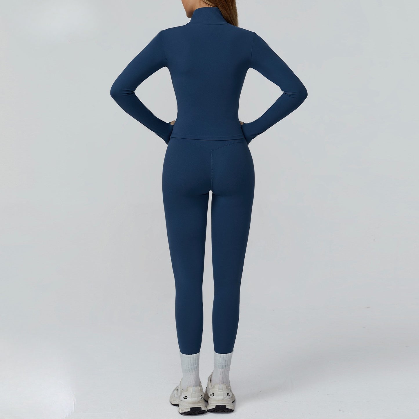 Full-Zip Fitted Jacket & Leggings Set