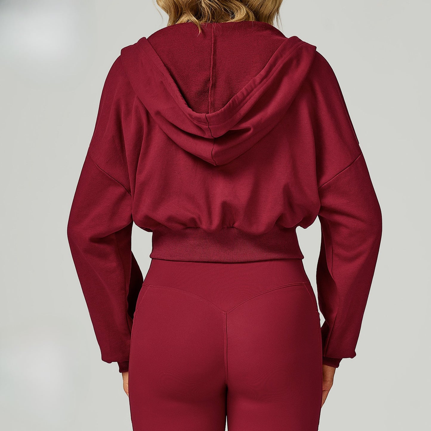FlexEase Cropped Zip-Up Hoodie