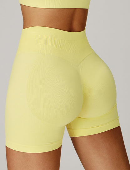 Seamless High-Waist Workout Shorts