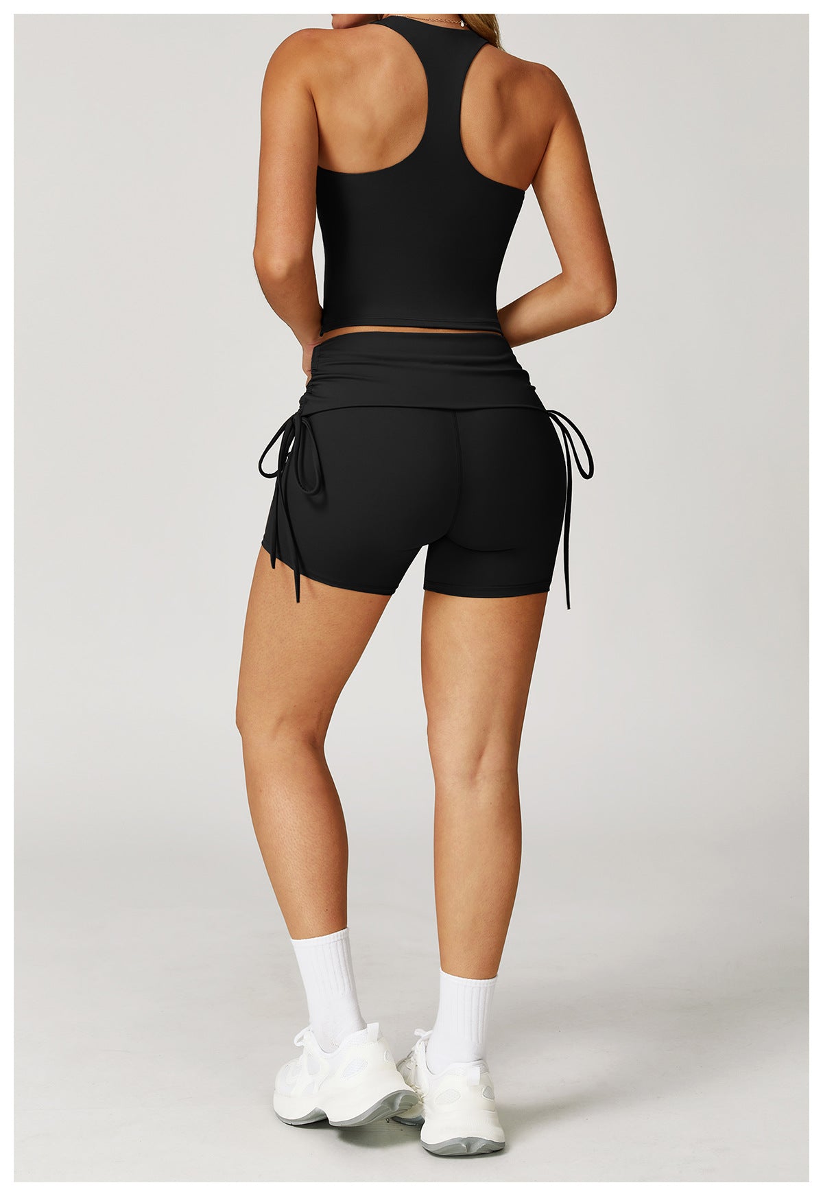 Racerback Top & Ruched Shorts Set
