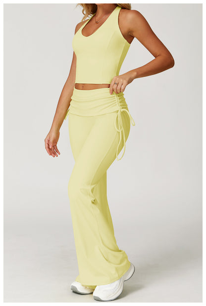 Racer Back Top & Flare Pants Set