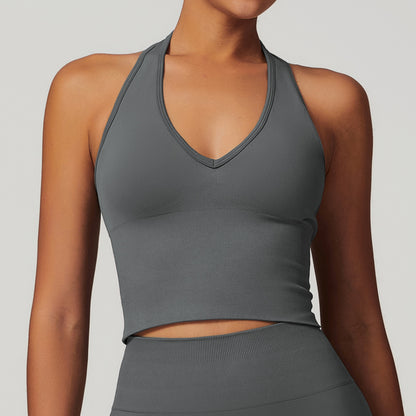 Seamless Halter Yoga Sports Bra