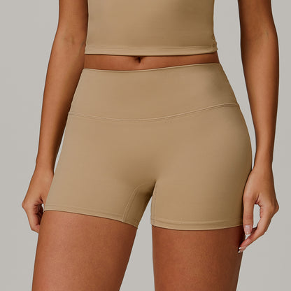 Crossover Waist Seamless Yoga Shorts