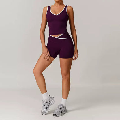 Cross Tank Top and Shorts Set
