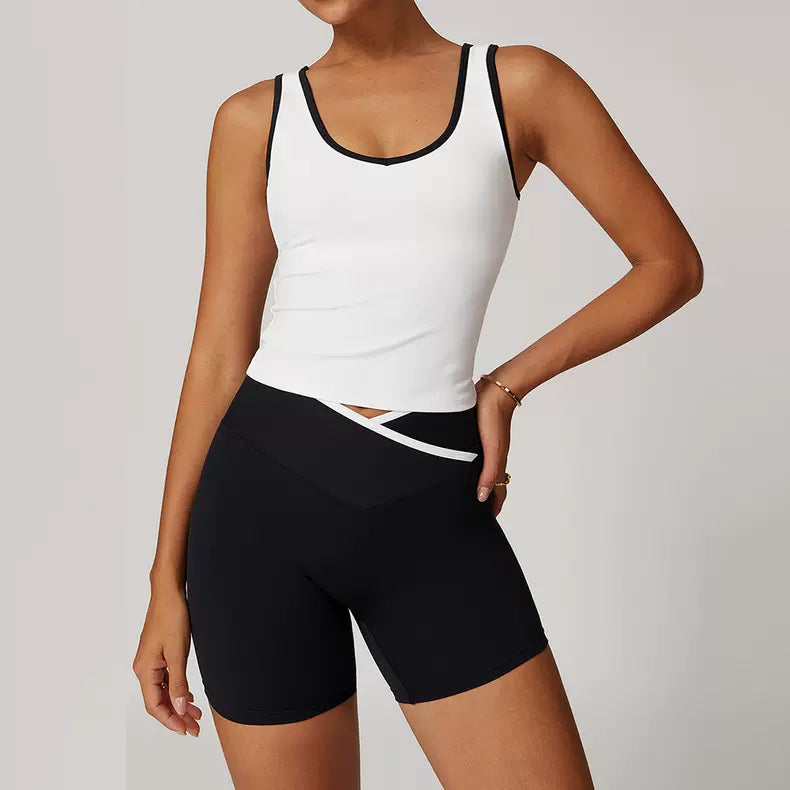 Cross Tank Top and Shorts Set