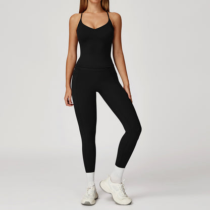 Strappy Tank & Crossover Leggings Set