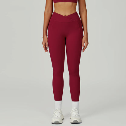 Cross-Waist Pocket Leggings