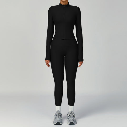 Zip-Up Performance Jacket & High-Waist Legging Set