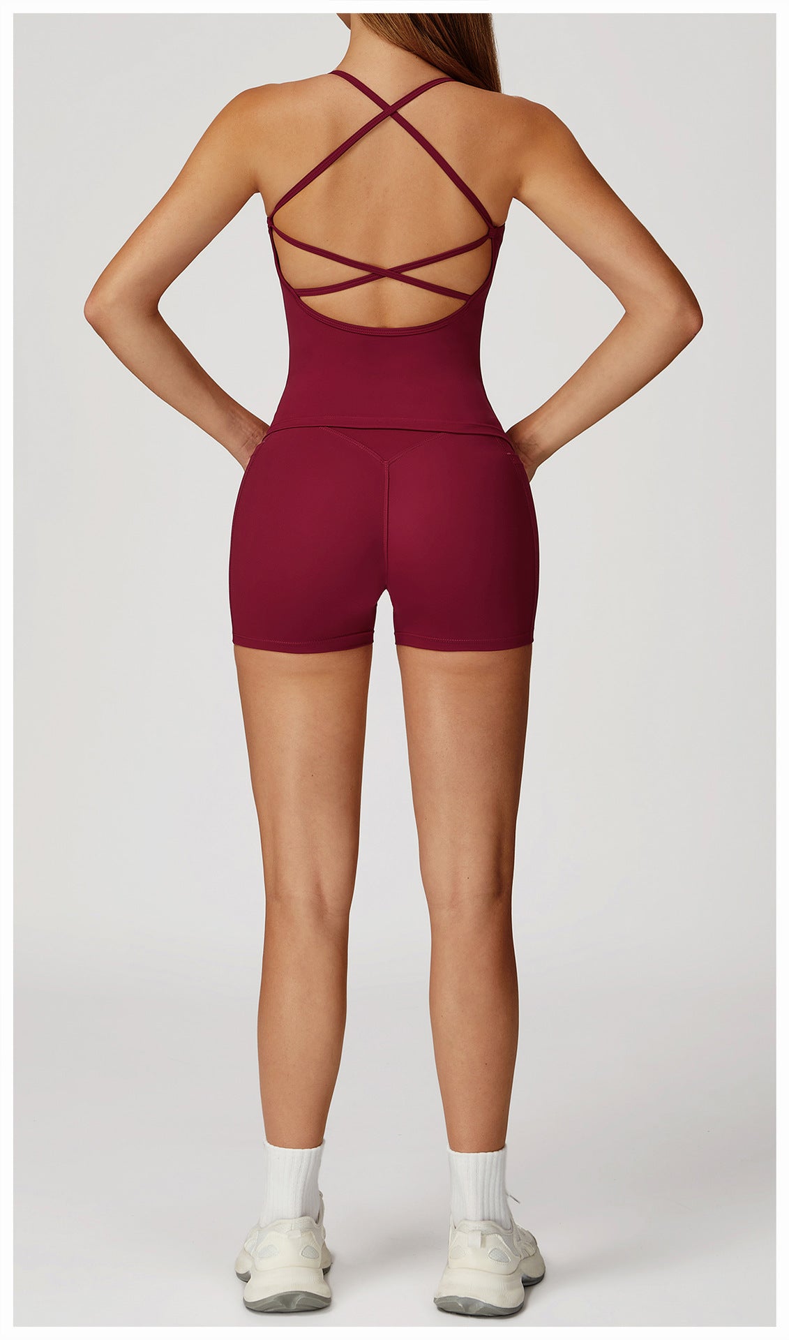Strappy Tank & Crossover Shorts Set