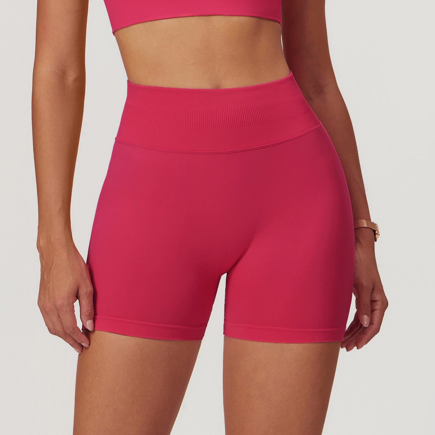 Seamless High-Waist Yoga Shorts