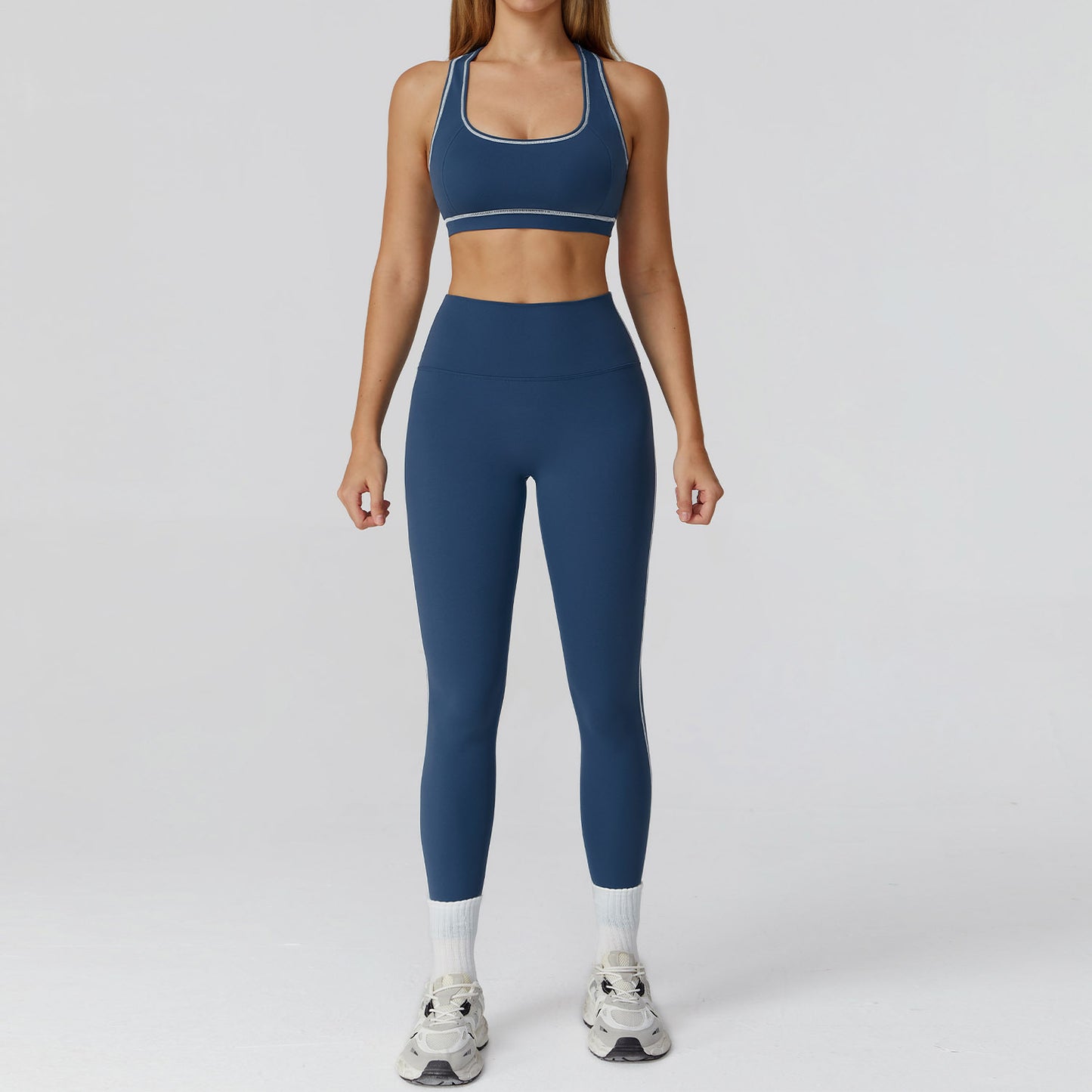 Racerback Sports Bra & Crossover Leggings Set