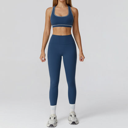 Racerback Sports Bra & Crossover Leggings Set