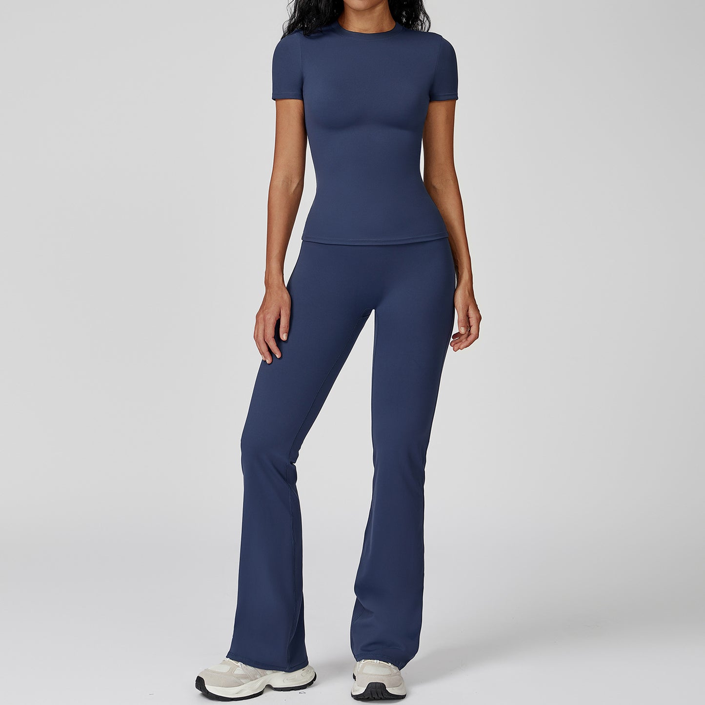 Sculpt Fit Short Sleeve & Flare Pants Set