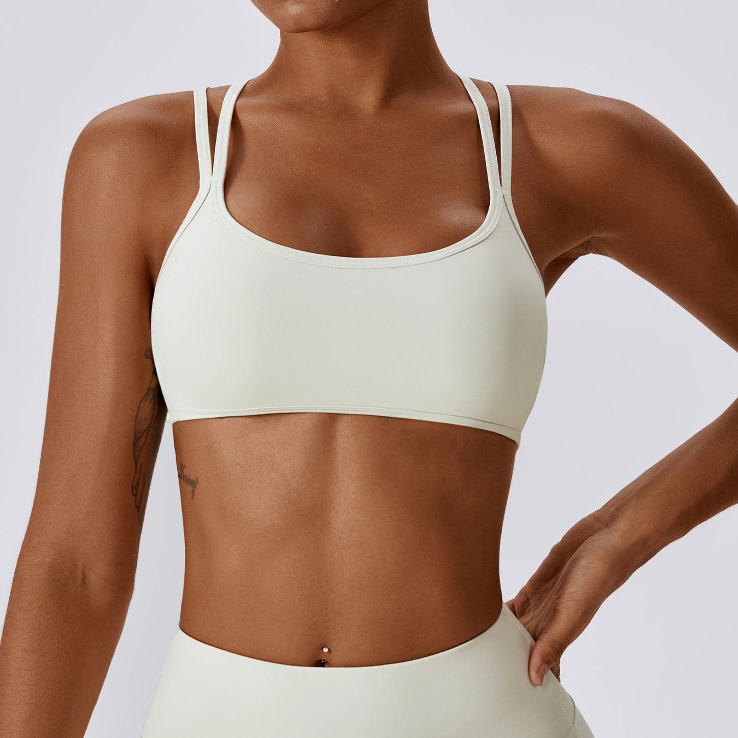 Strappy Back U-Neck Sports Bra
